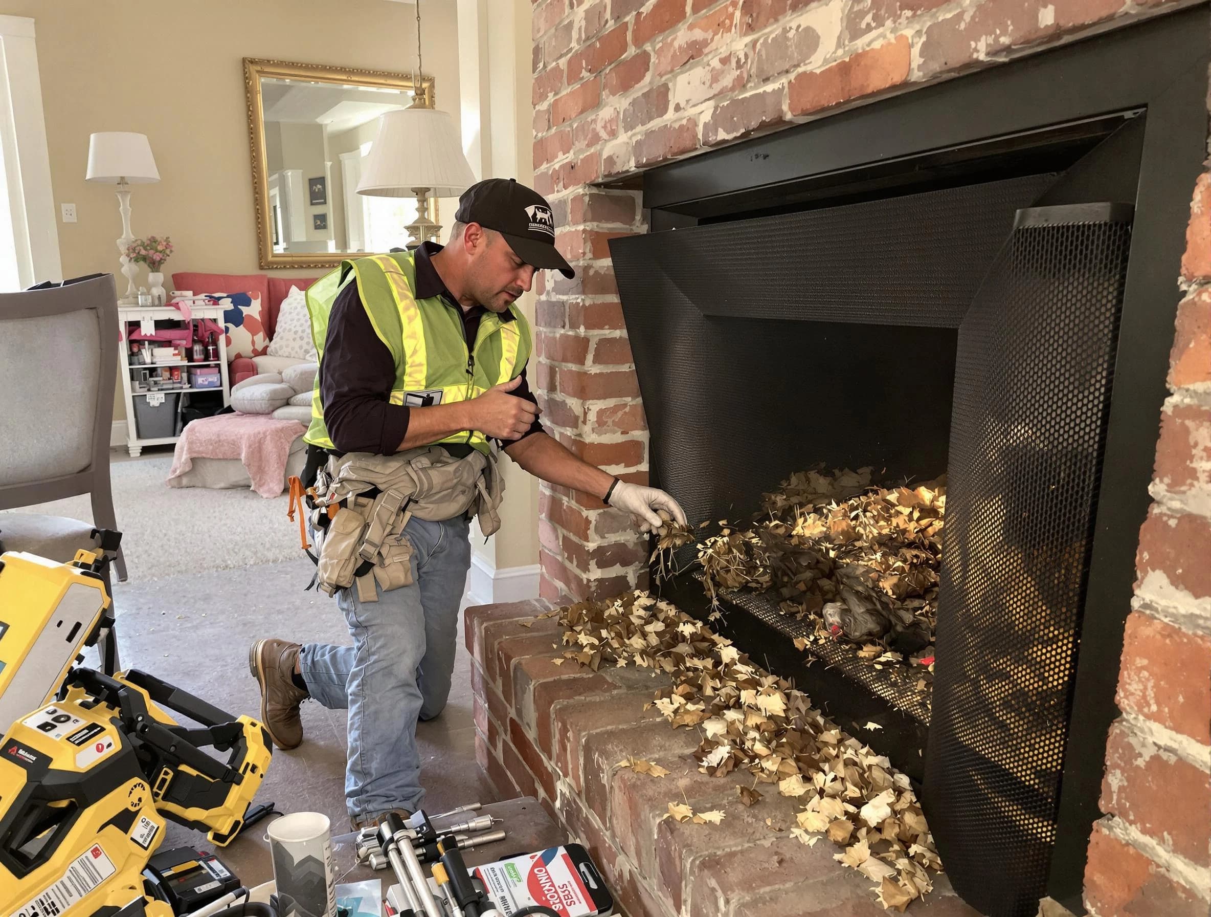 Safe screening installation by Cumberland Chimney Sweep in Cumberland, RI