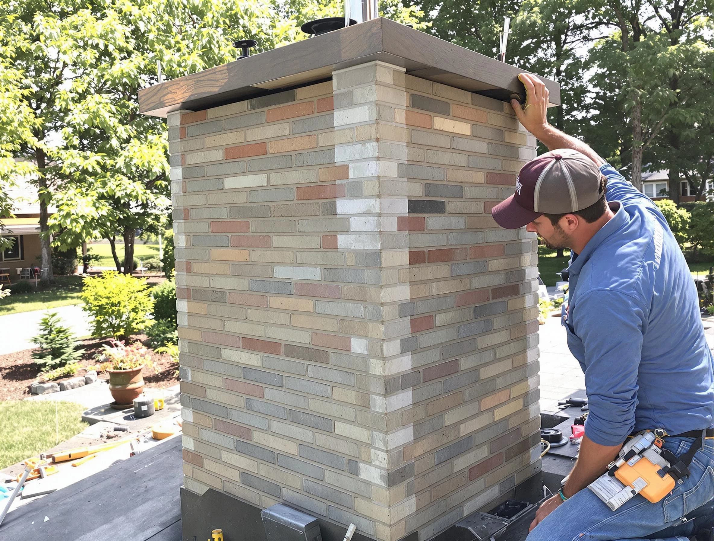 Cumberland Chimney Sweep completing a modern chimney remodel in Cumberland, RI