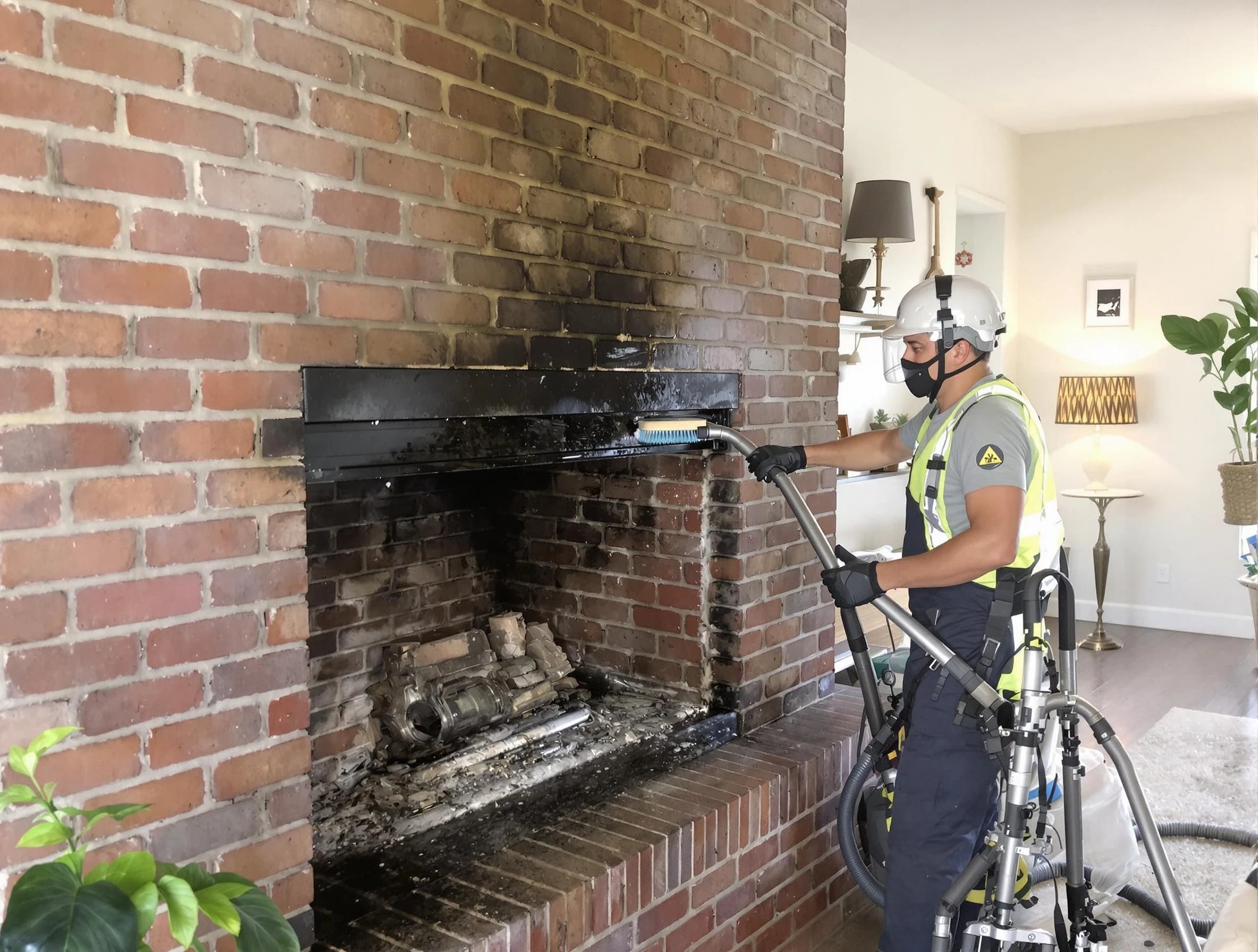 Cumberland Chimney Sweep providing fireplace cleaning services in Cumberland, RI