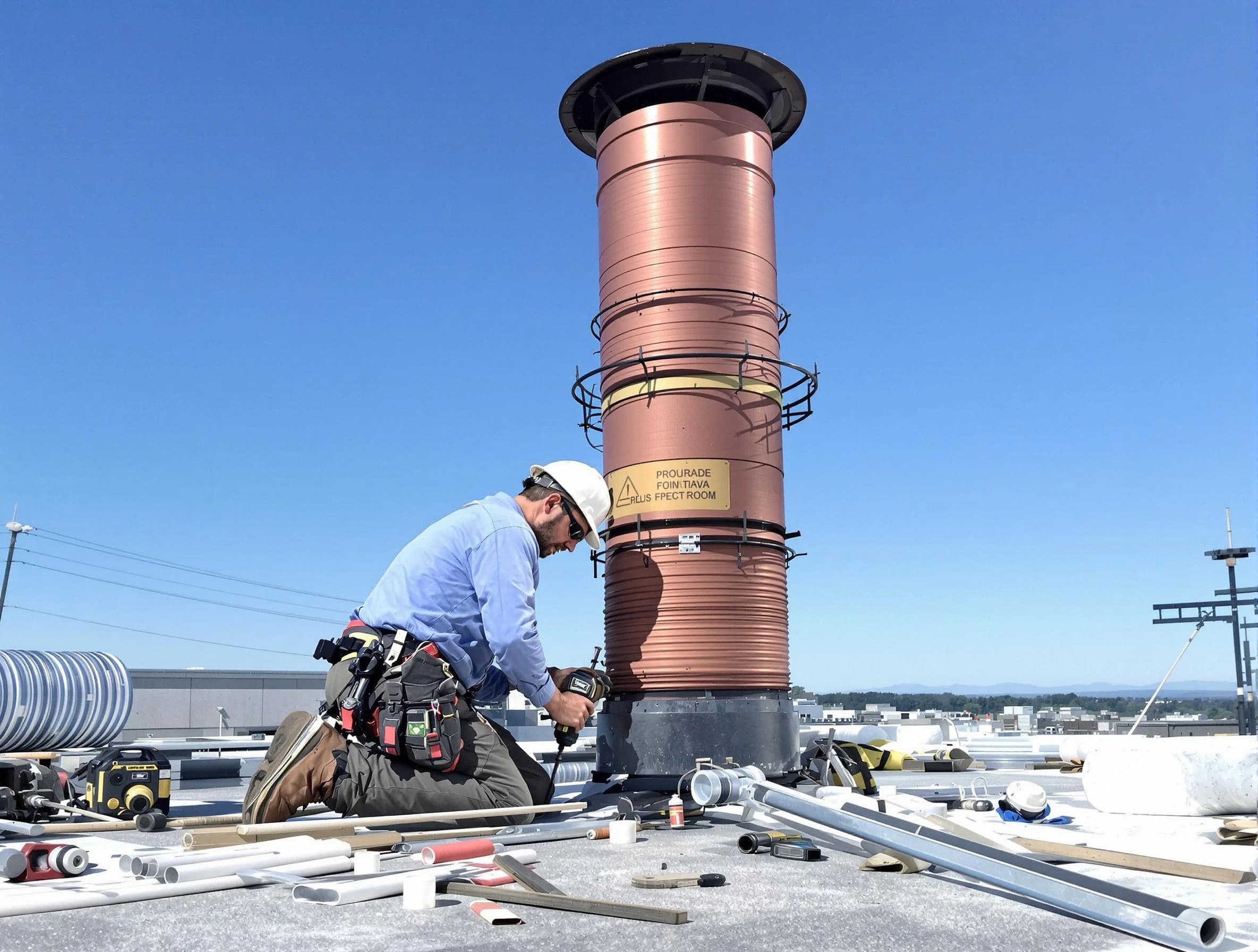 Installed chimney liner by Cumberland Chimney Sweep in Cumberland, RI