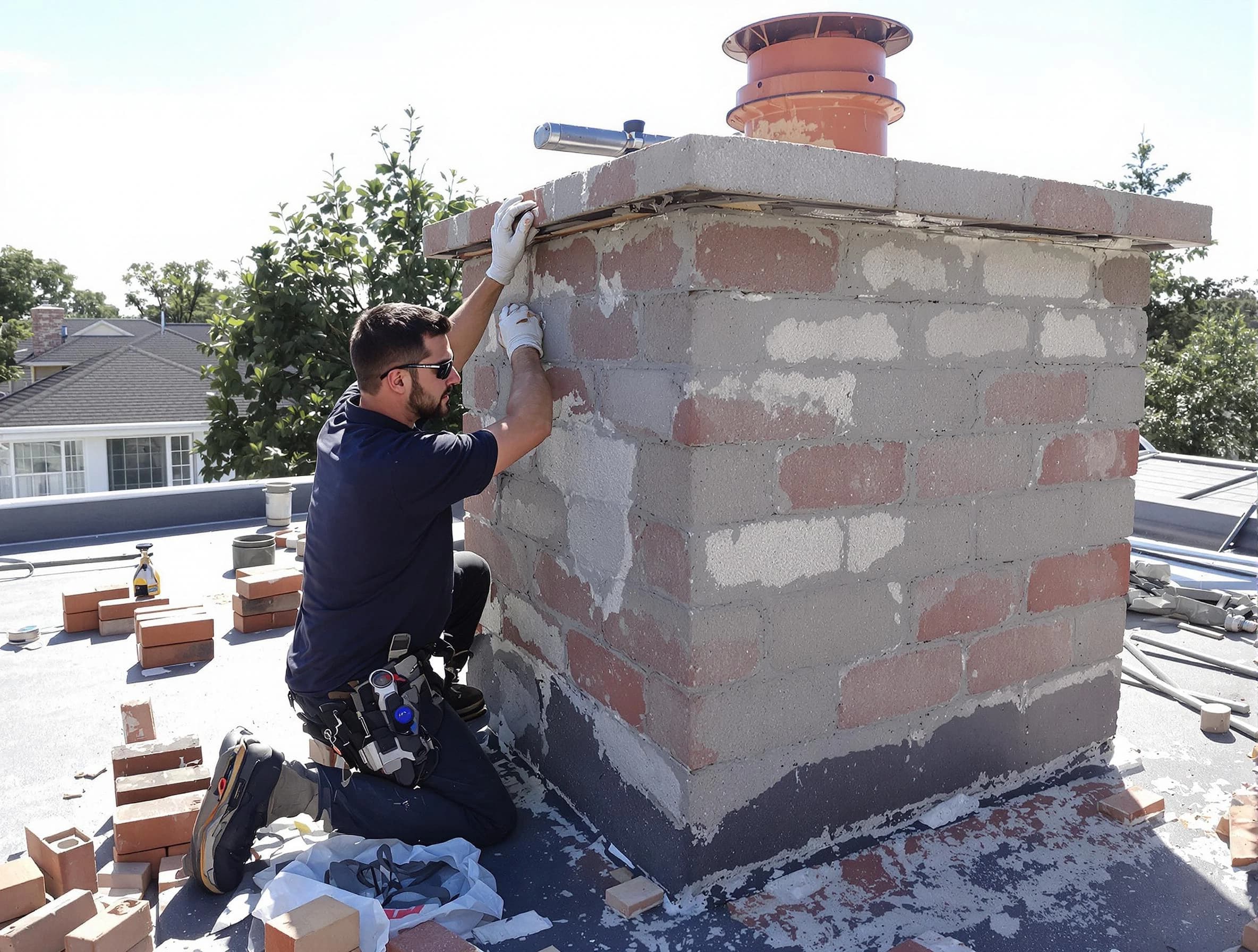 Advanced chimney repair process by Cumberland Chimney Sweep in Cumberland, RI