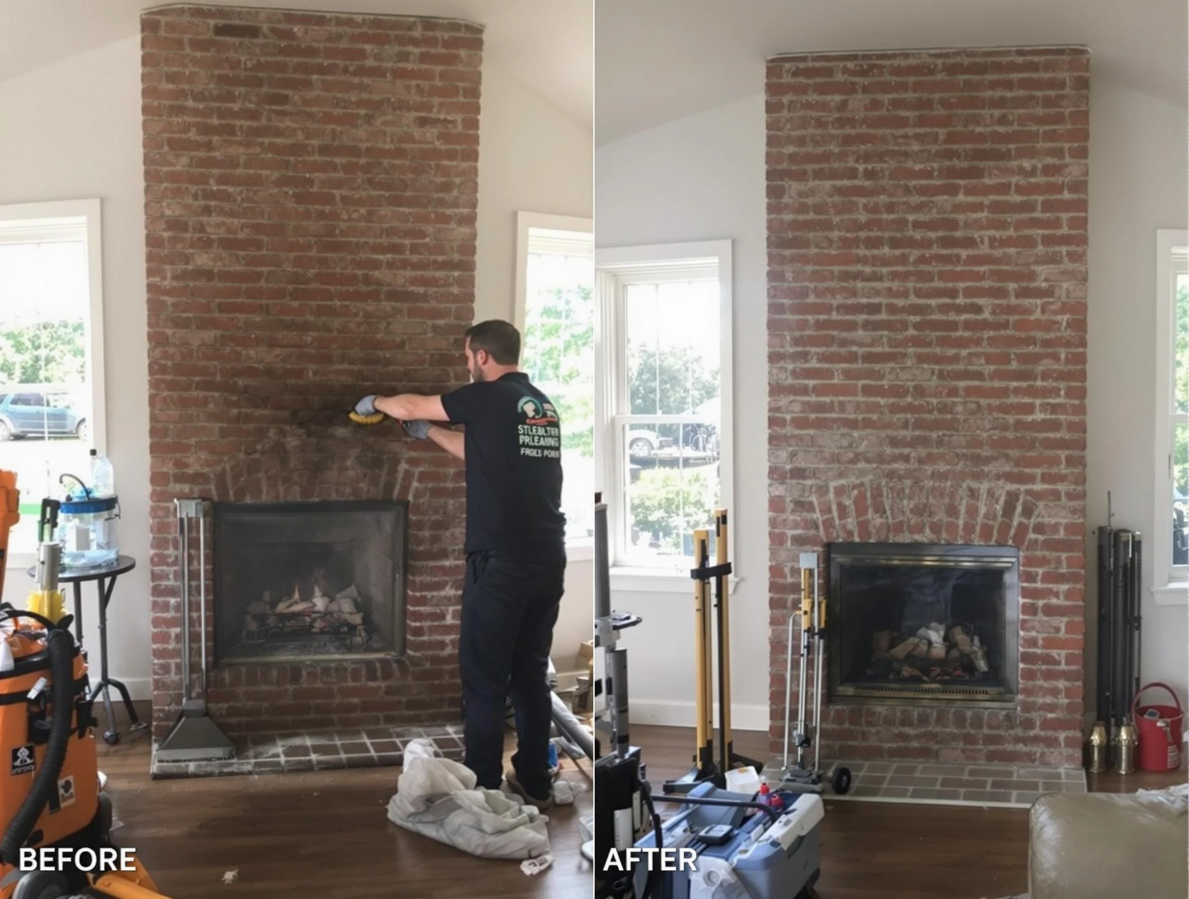 Finished chimney sweeping service by Cumberland Chimney Sweep in Cumberland, RI